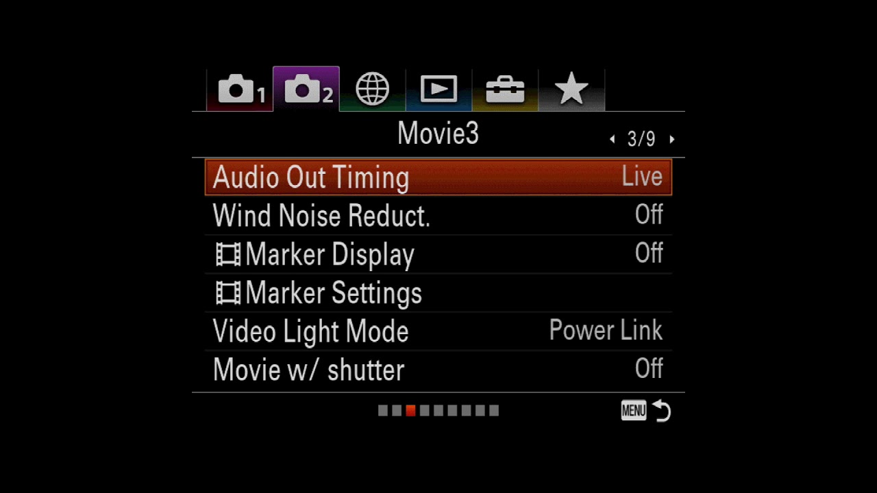 Sony a7RIII Landscape Menu Settings