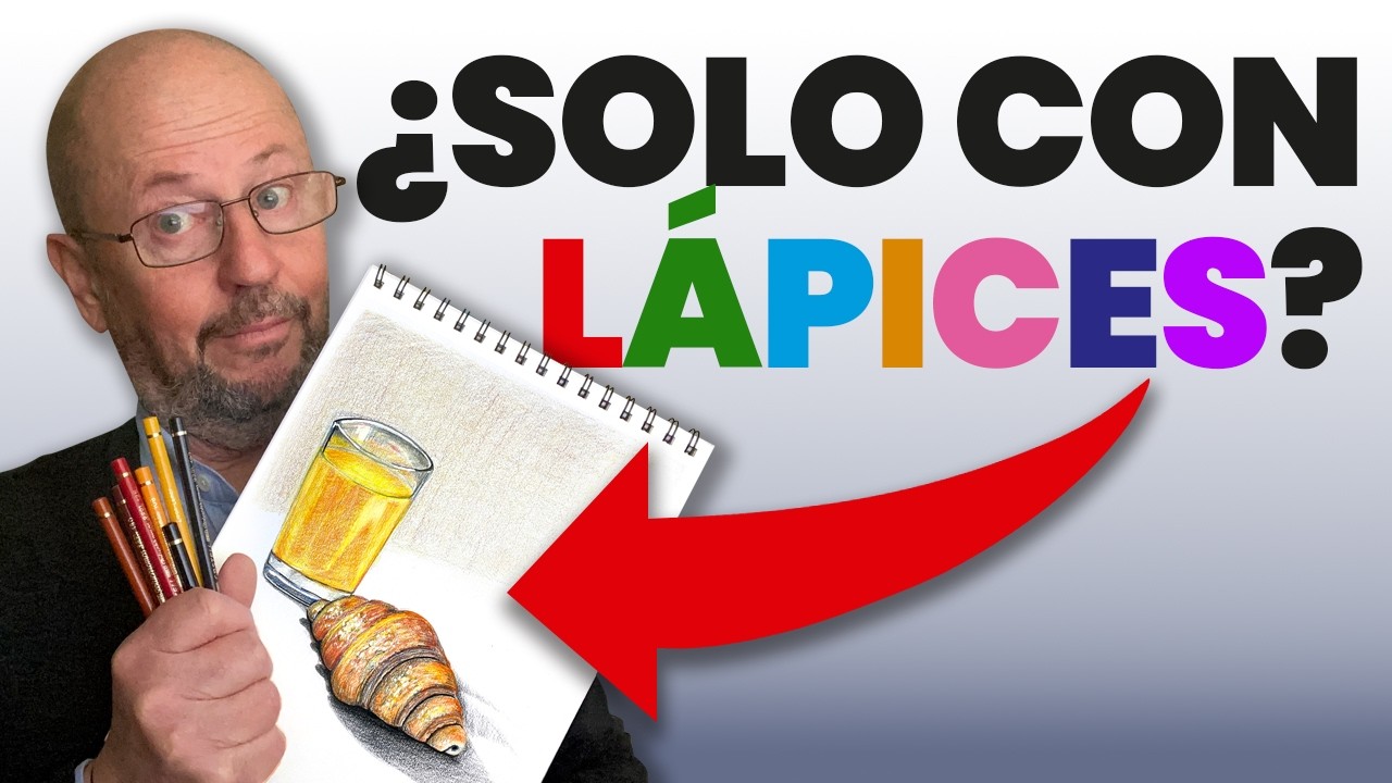 Intento hacer una ilustración SOLO con LÁPICES DE COLORES ¡Y me sorprende el resultado!✏️