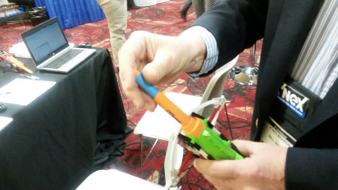Mini cross-bow shooter from K'nex at Toy Fest 2015
