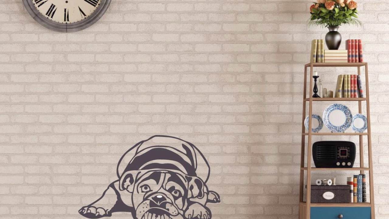 Bulldog Vinyl Wall Decal Home Decor for Dog and Animal Lovers from CustomVinylDecor.com