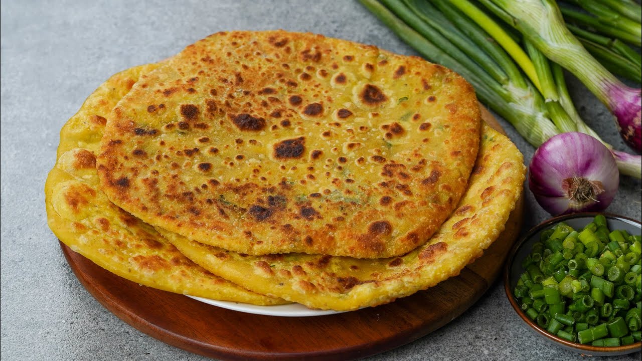 Green Onion Paratha Recipe | Winter Special Recipe | Easy Pyaaj Paratha Recipe