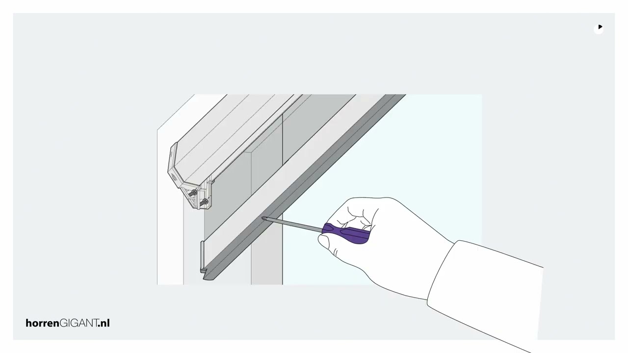 Hoe monteer ik een raam rolhor in het kozijn?
