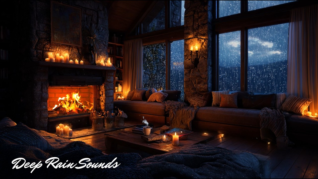 Rainy Night Ambience ☔ Soft Rain Sounds for Studying, Relaxing, and Falling Asleep Fast