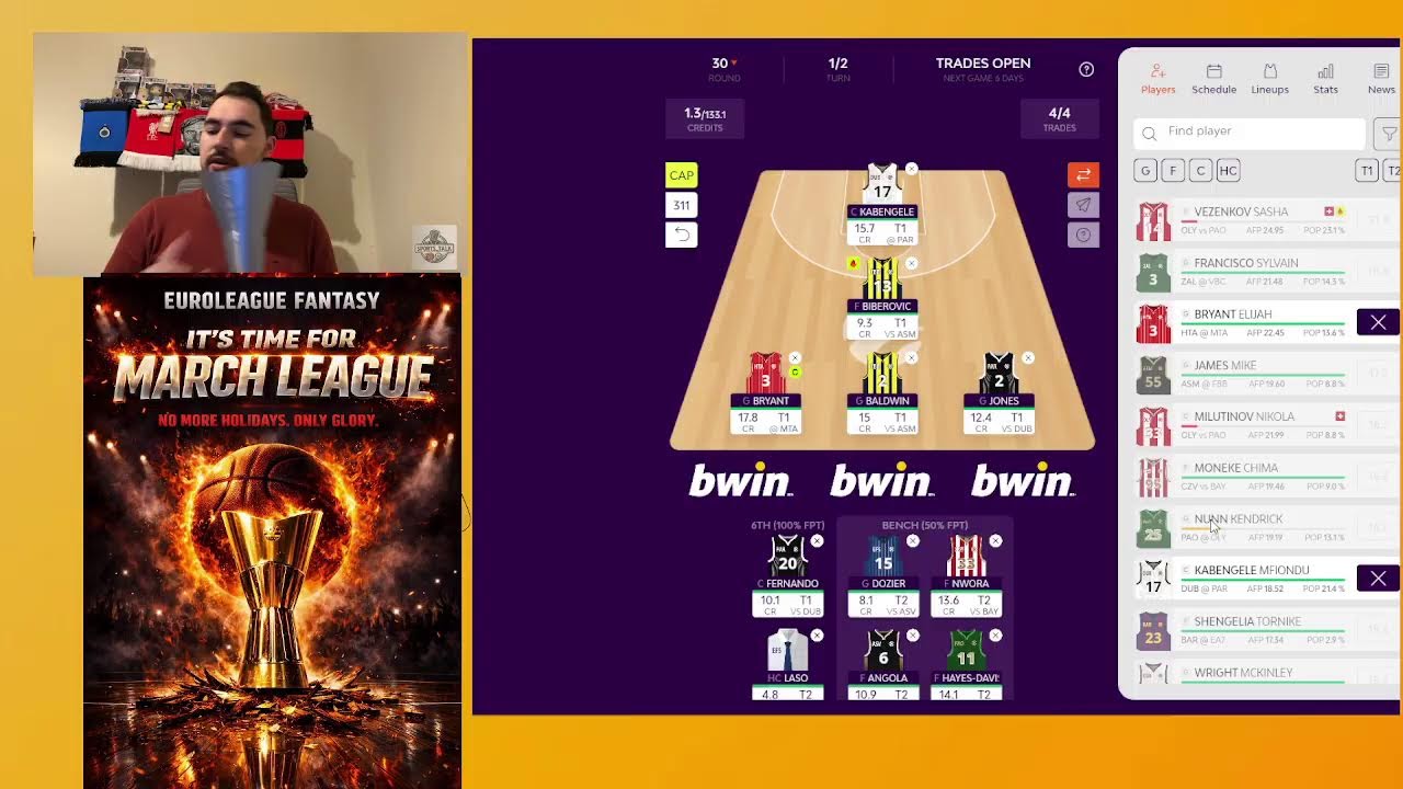 EUROLEAGUE FANTASY  ROUND 30