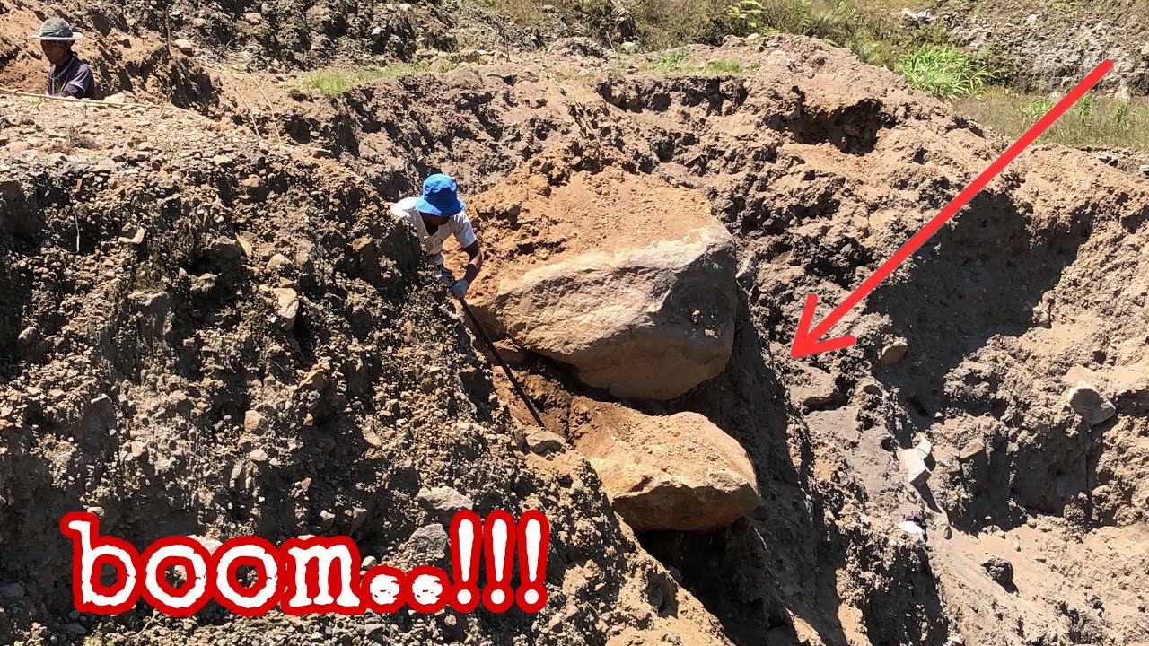 Excelent job..!!! take a closer look at how they dropped a lot of rocks from the cliff