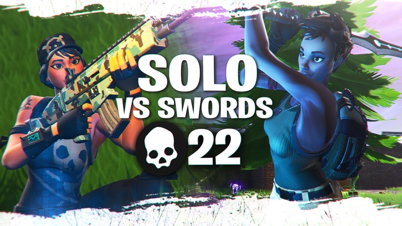 Solo Squads vs SWORDS! 22 KILL GAME (Sword Fight LTM)