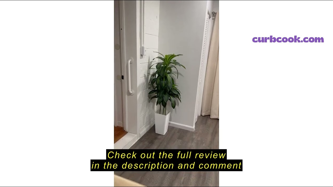 Review FSOHOI Artificial Dracaena Tree - 5FT Tall Fake Plants with White Tall Planter - Artificial P