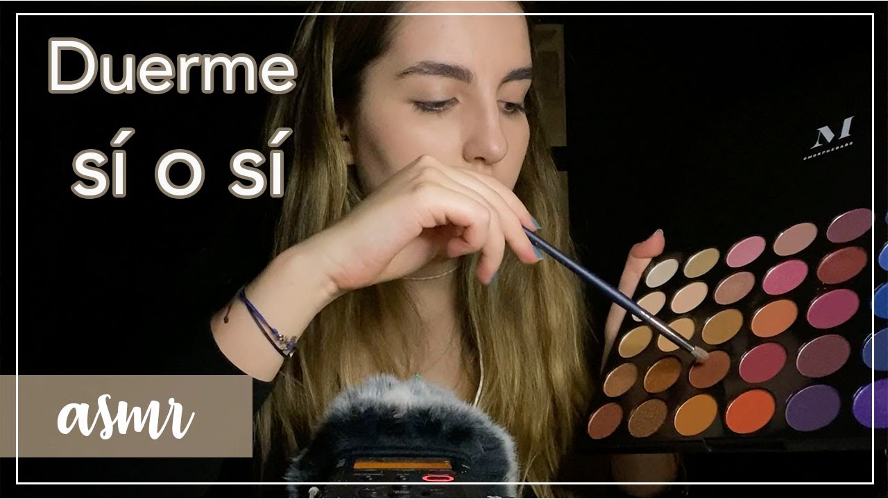 ASMR en espa&ntilde;ol - te MAQUILLO para una fiesta! + M0UTH sounds