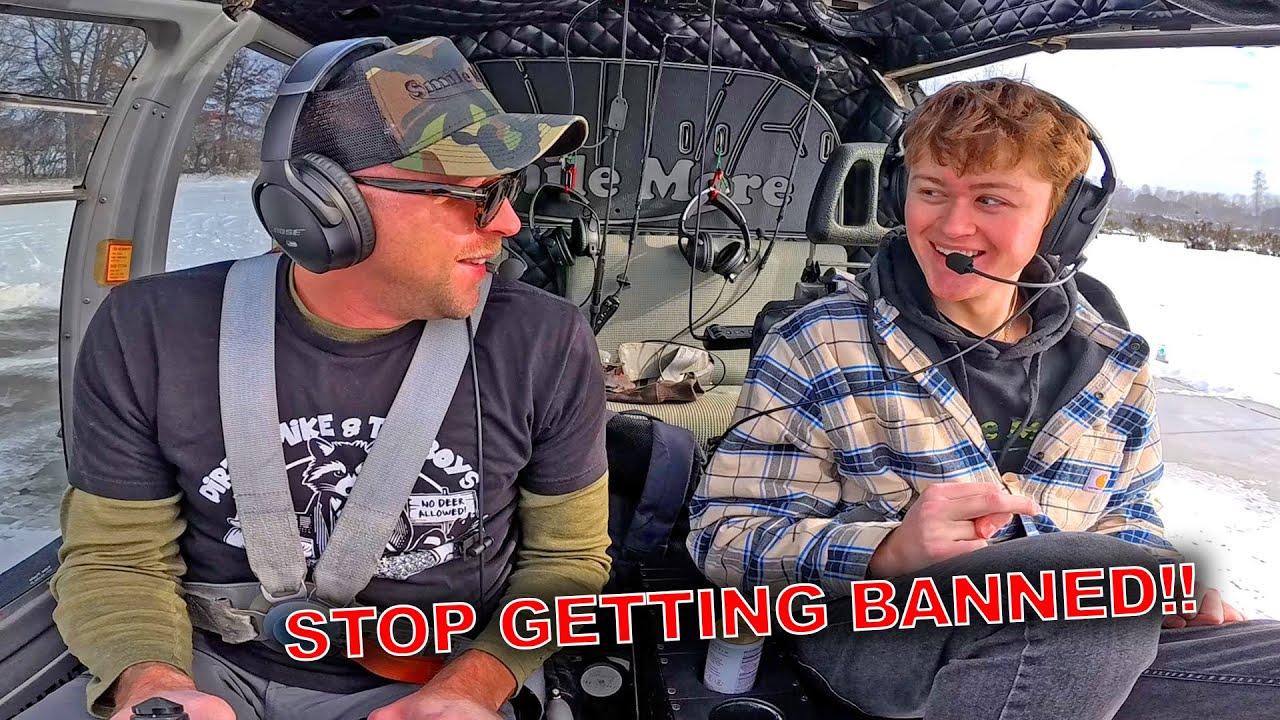 Banned Again! Interviewing My Son Noah While Flying The Helicopter.