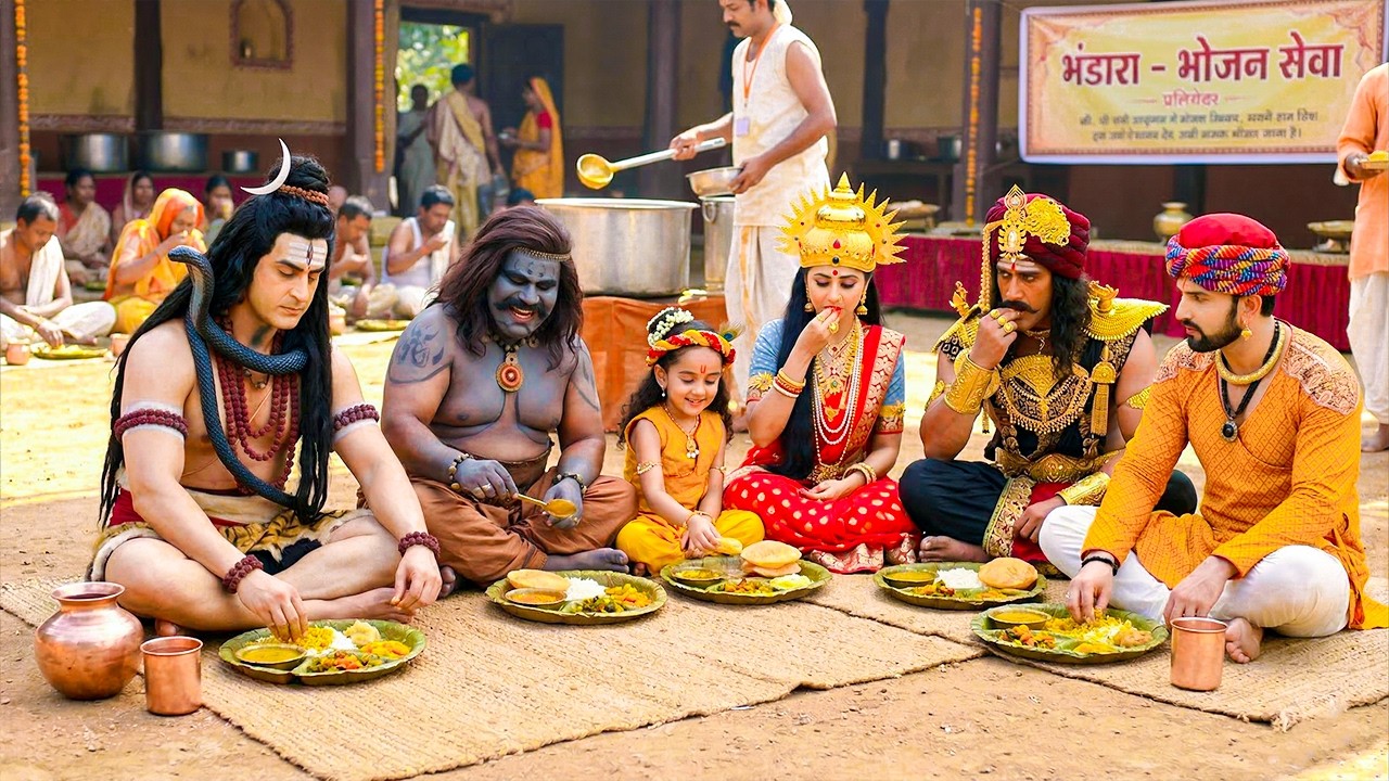 बाल कान्हा और महादेव ने मिलकर गोकुल में भंडारा करवाया | यशोमती मईया के नंदलाला | Shree Krishan