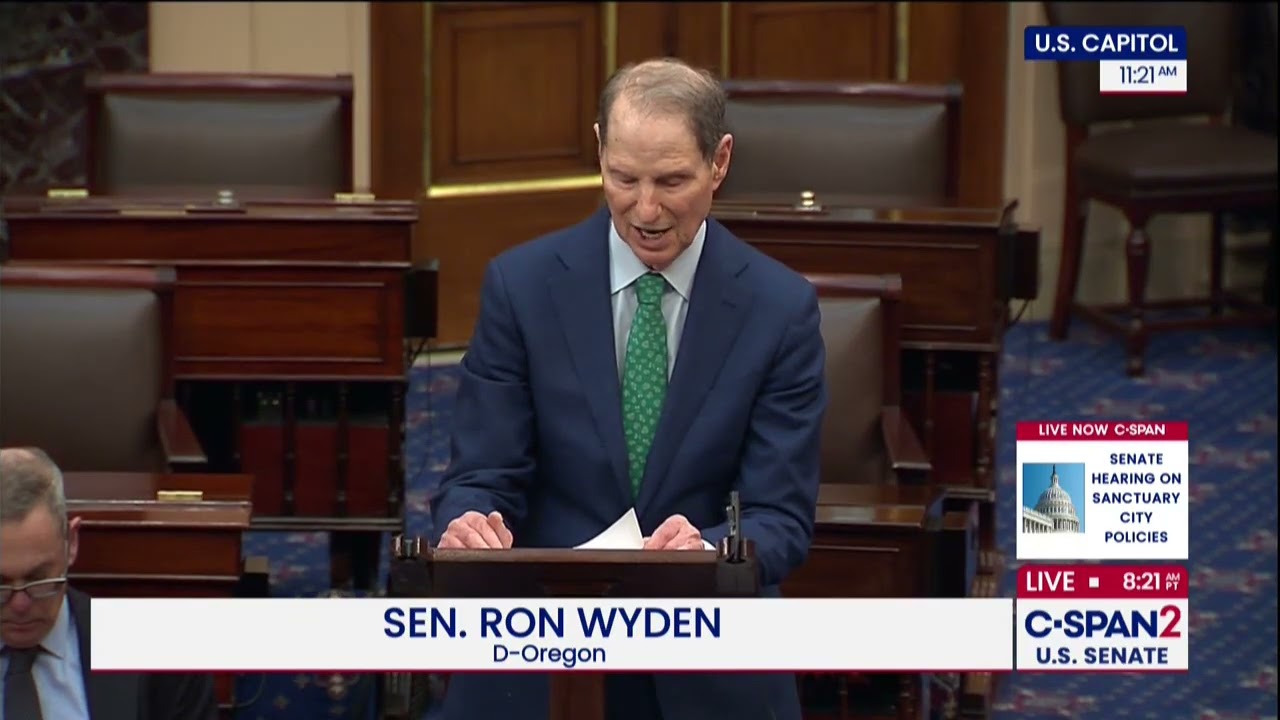 Wyden Urges Senate to Reform Mass Surveillance, Protect Americans' Rights & Reject Rudd to lead NSA