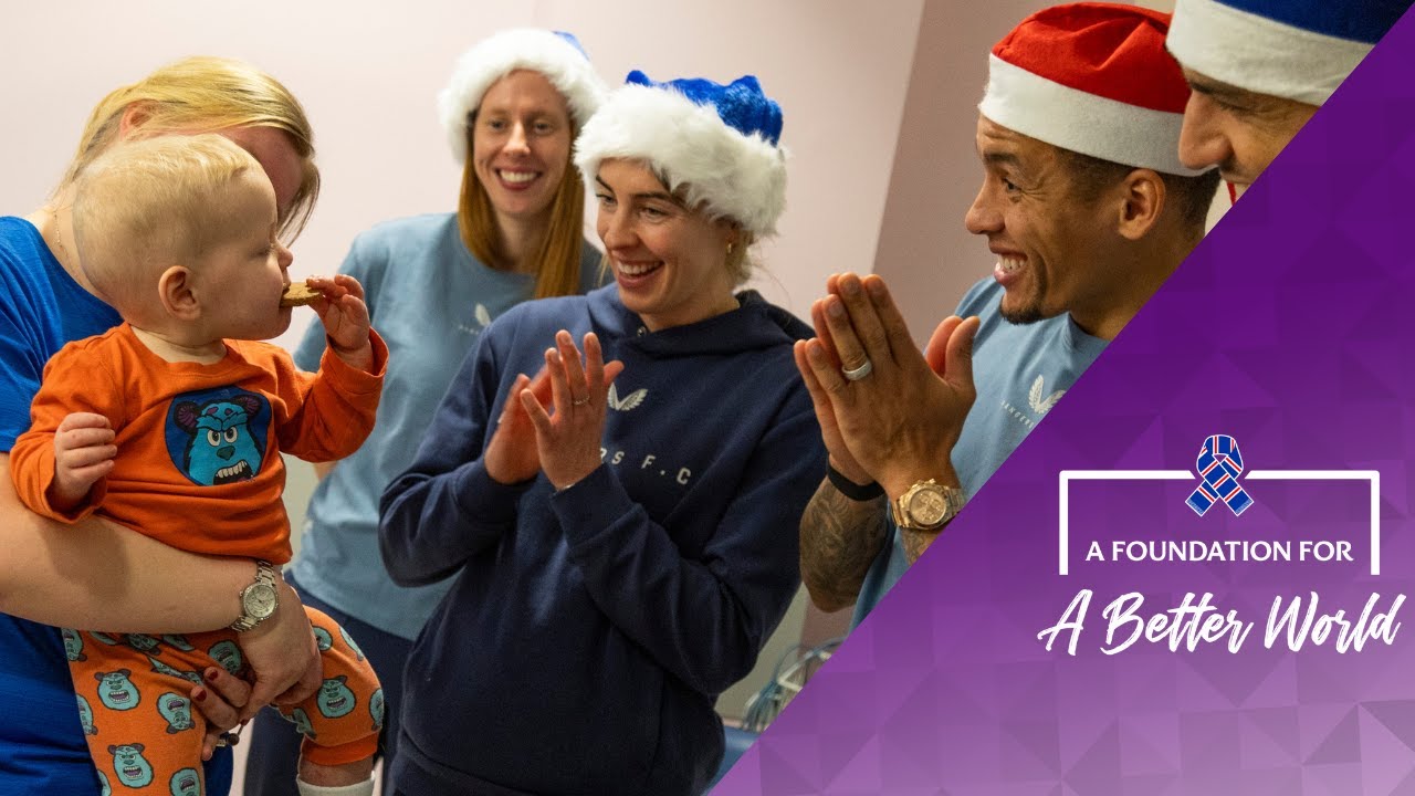 Rangers Men's and Women's Players Visit Glasgow Children's Hospital 2024