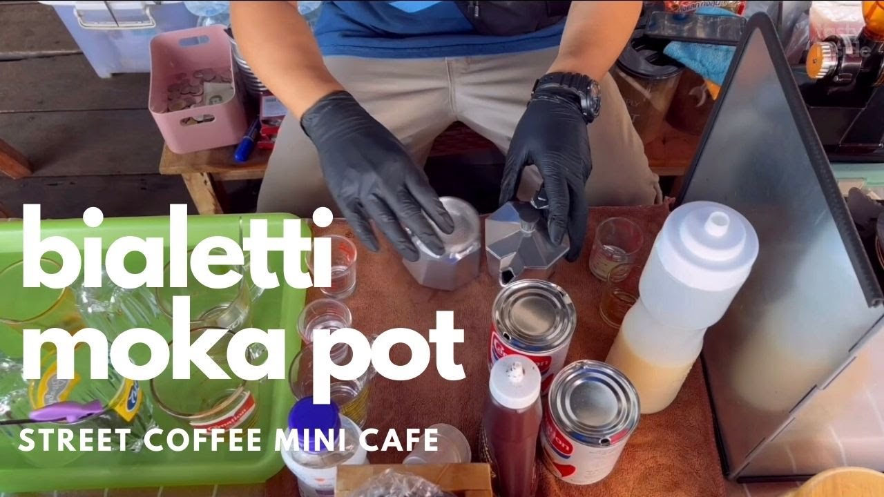 Bialetti Moka Pot Coffee | Camping Coffee Shop Cafe Vlog Slow Bar  | Tasty Inside | Street Food