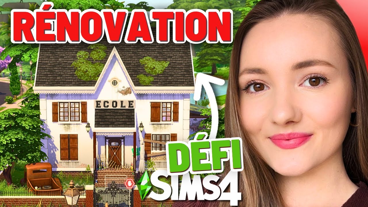 J'ai construit une école abandonnée et c'est à VOUS de la rénover 🔨CHALLENGE SIMS 4
