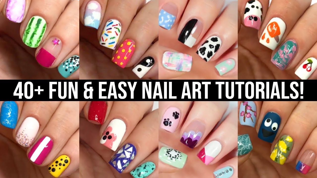 40+ NAIL ART DESIGNS | Huge Compilation Using Household Items!