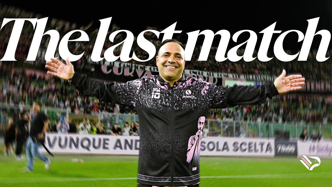 THE LAST MATCH 🥹 Il saluto al calcio di Fabrizio Miccoli al Barbera 🩷🖤