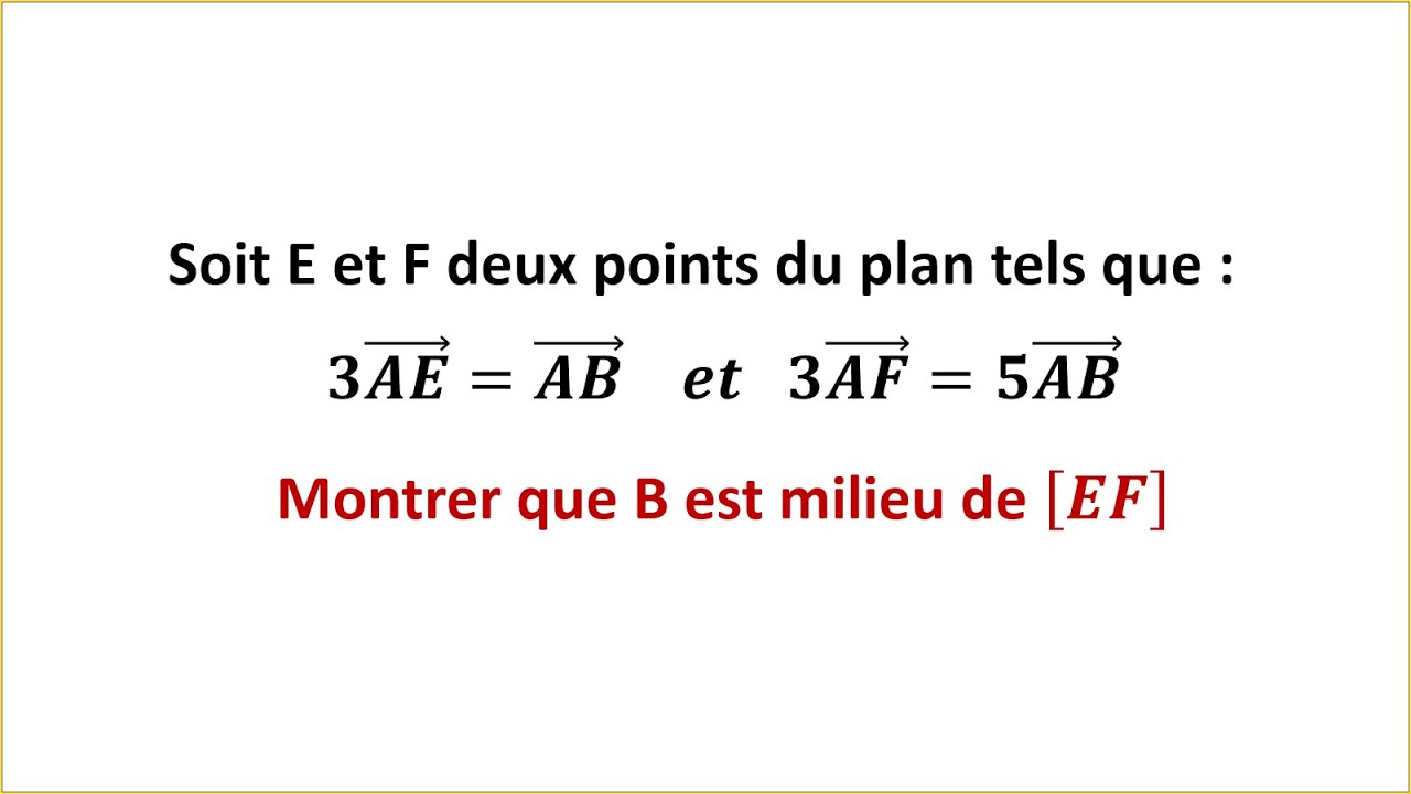 Exercice 1 dans le calcul vectoriel dans le plan - TRONC COMMUN SCIENTIFIQUE ET TECHNOLOGIQUE