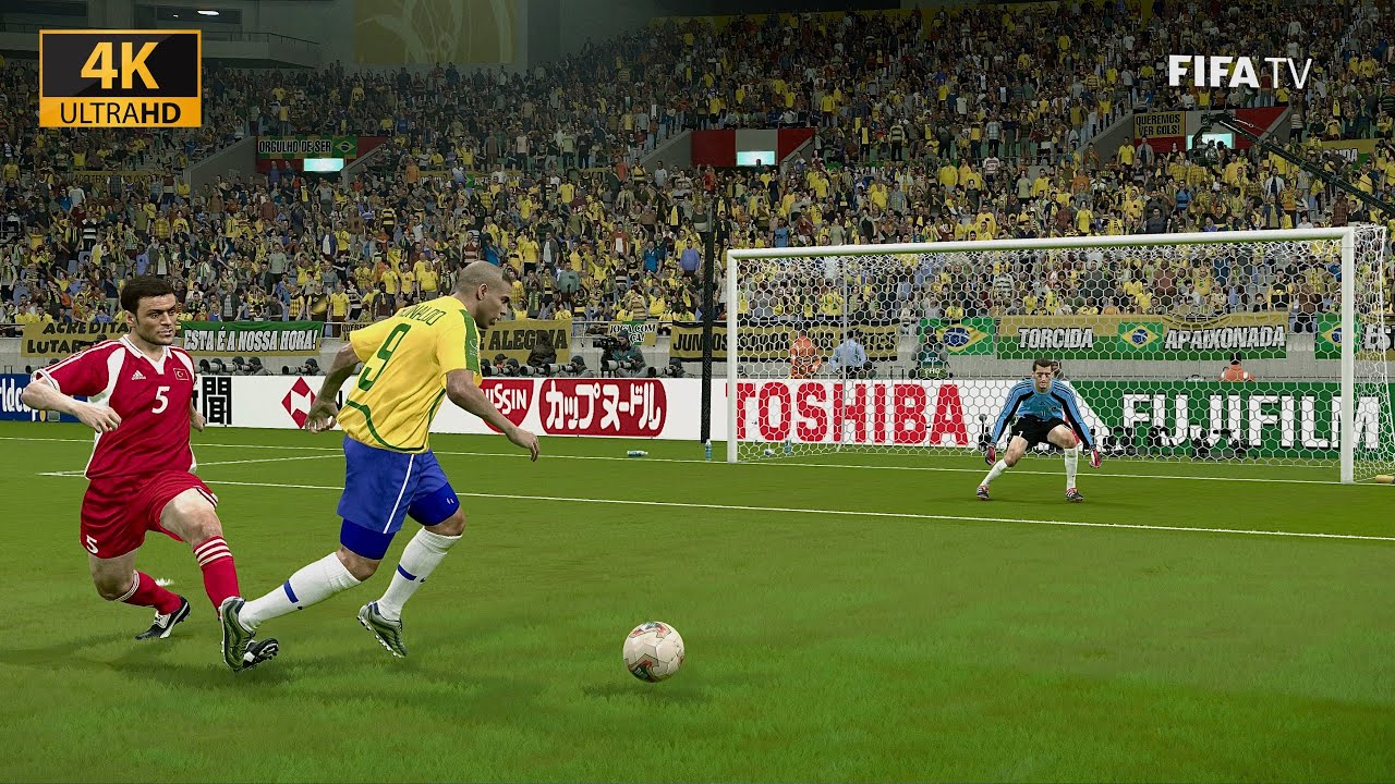 4K | PES 2021 brazil vs turkey | 2002 FIFA World Cup semi-final | Full Match
