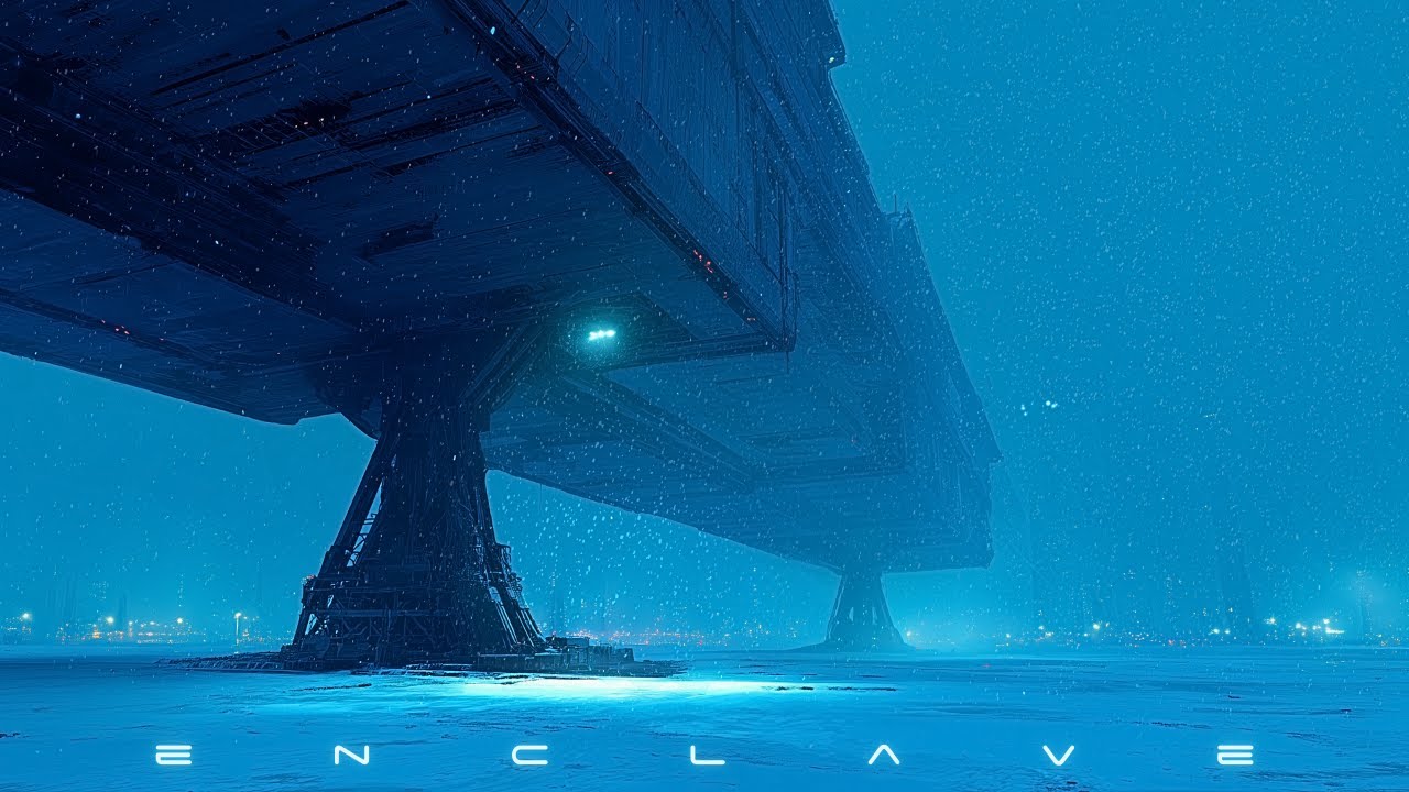 ENCLAVE: Blade Runner Ambience | Winter Focus & Sleep Cyberpunk Ambient Music & Snow | 2 Hours | 4K