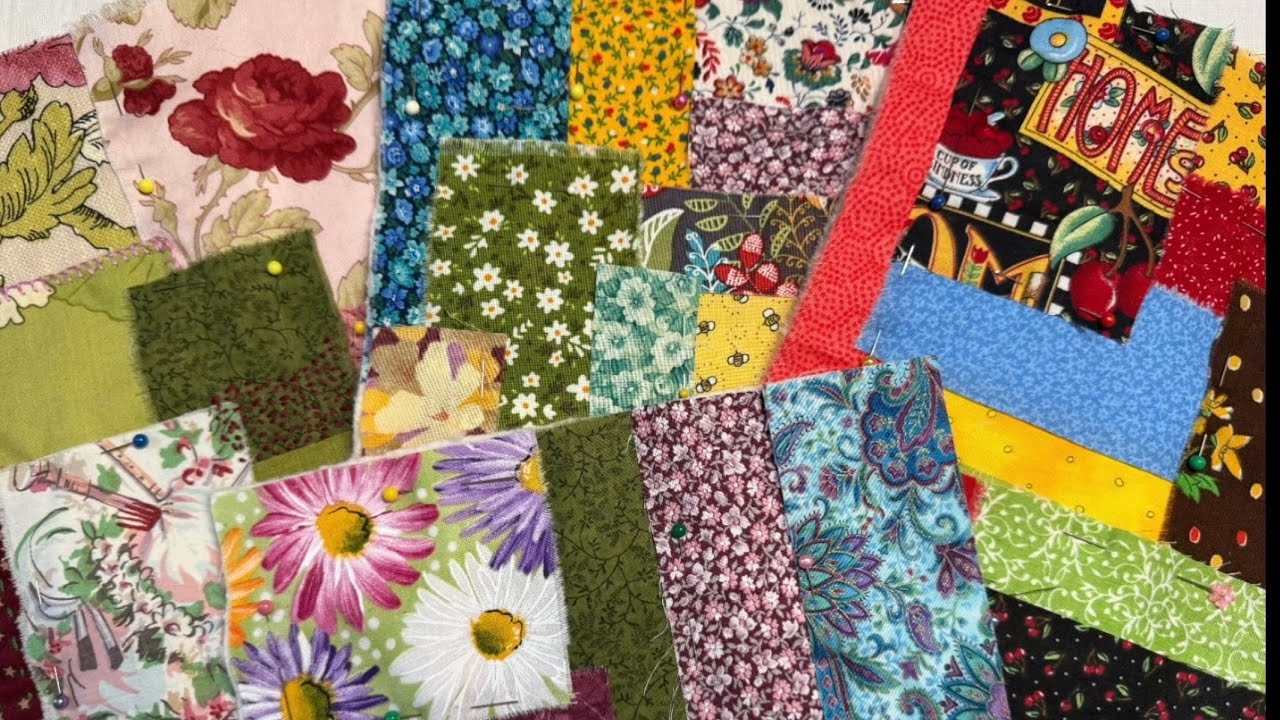 Slow Stitch Collage Pages From Fabric Scraps 
