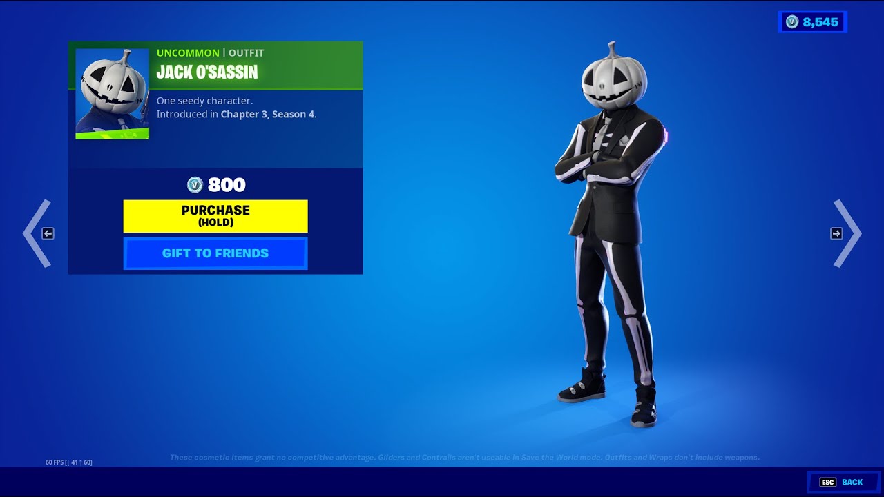 Fortnite Item Shop 10/29/2022 NEW JACK-O-SASSIN SKIN