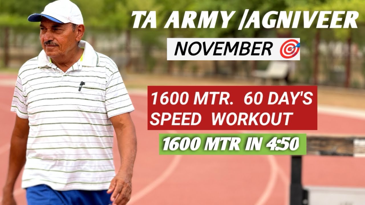 Ta army bharti 2025 | 1600m 60 day’s speed workout | दो महीने का बेस्ट ट्रेनिंग प्रोग्राम | ta army 