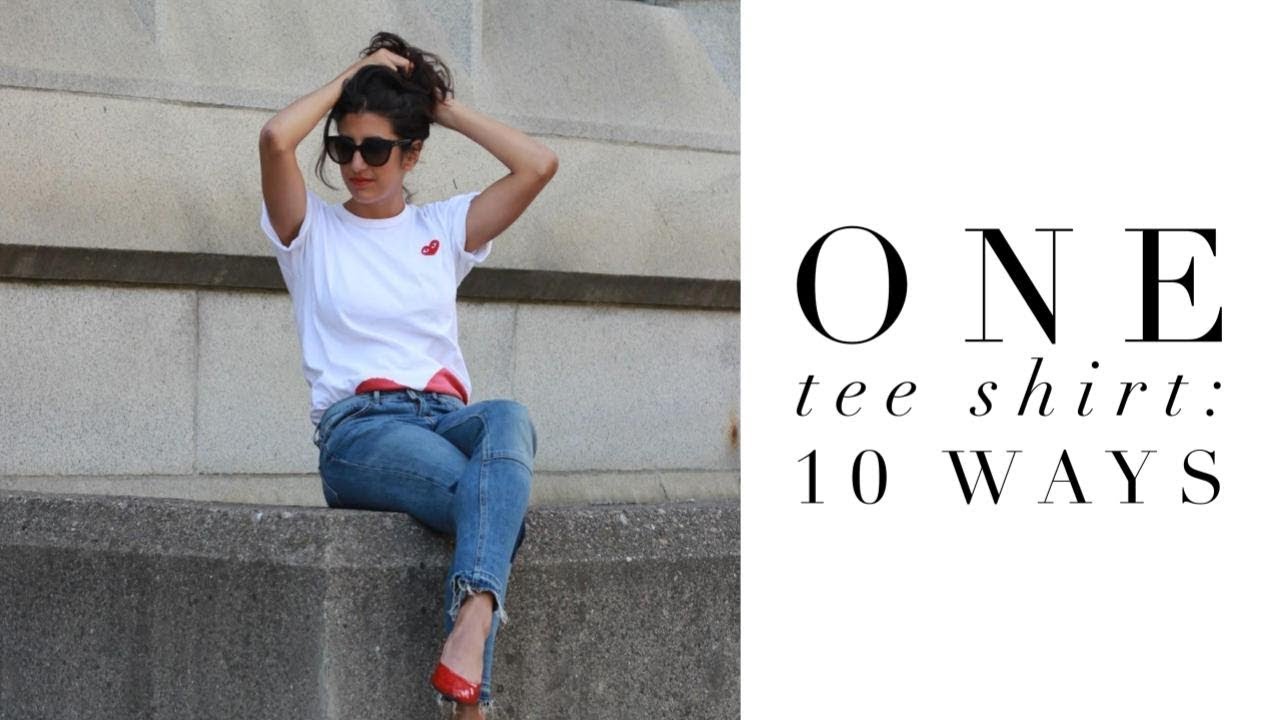 One Tee Shirt: 10 Ways | Seasonless Capsule Closet | Minimalism