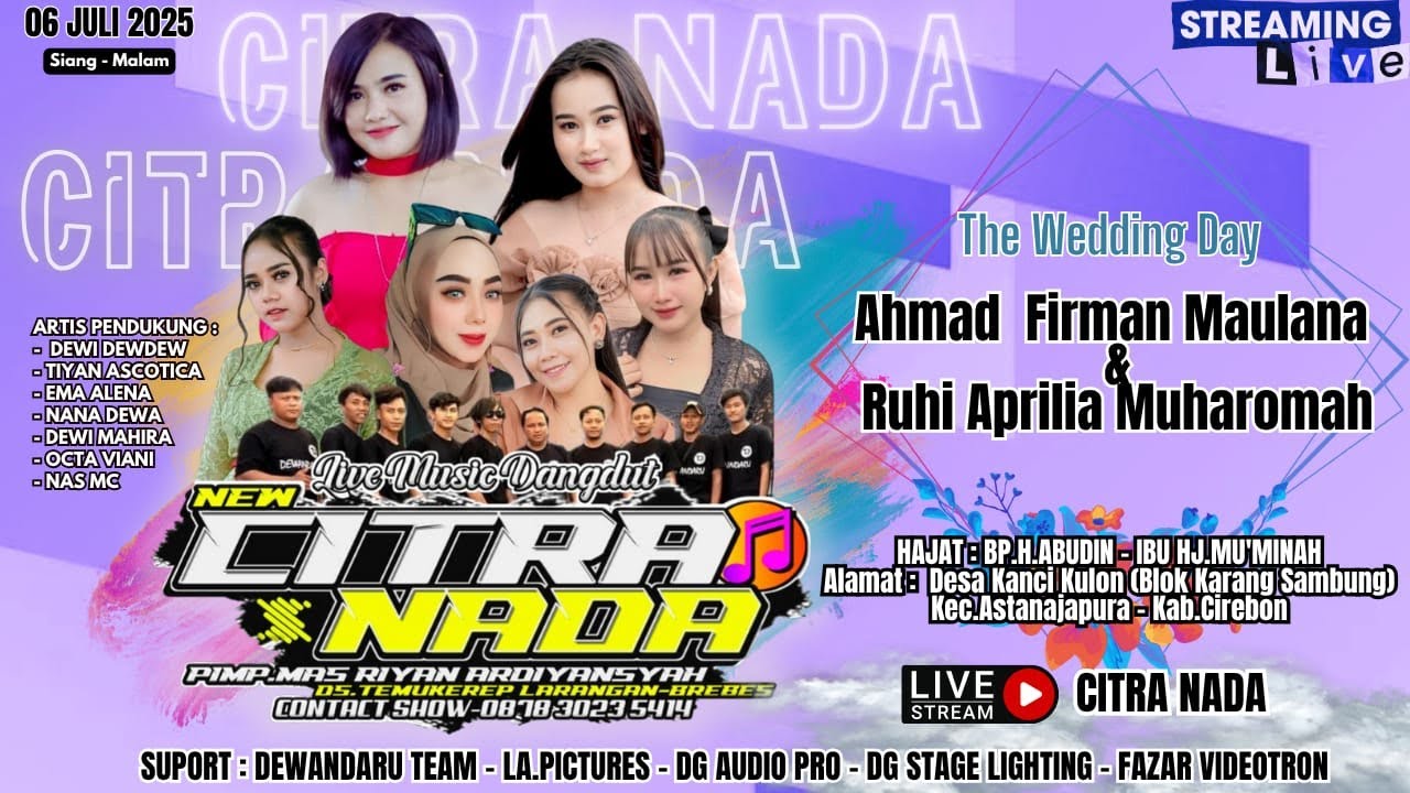 NEW CITRA NADA LIVE MUSIC DANGDUT // DESA KANCI KULON (BLOK KARANGSAMBUNG) // ASTANAJAPURA - CIREBON