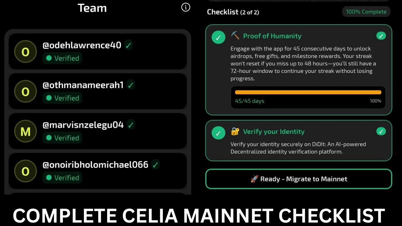 Как заполнить контрольный список для вашей основной сети на платформе Celia перед листингом и миг...