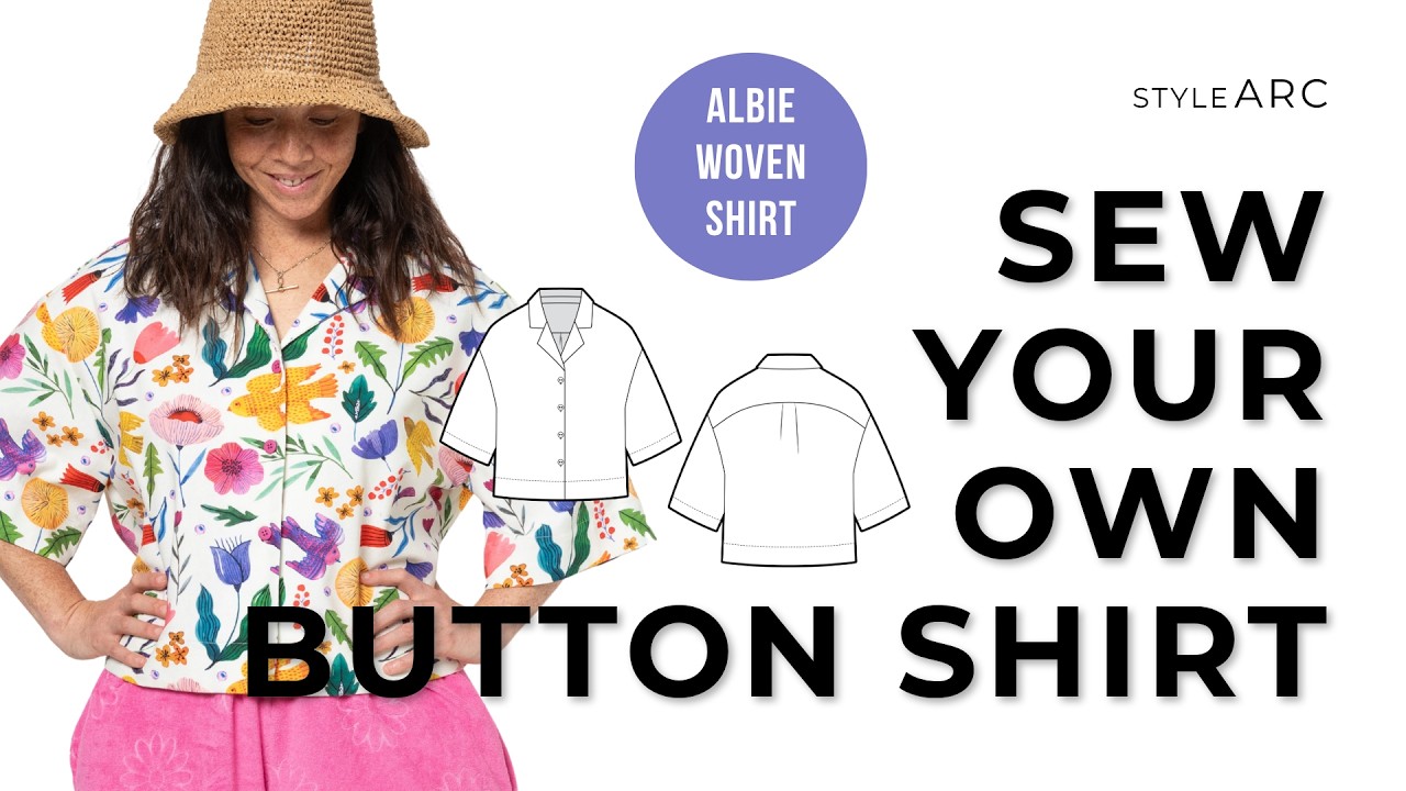 Style Arc | Albie Woven Shirt Sewing Tutorial | Sew Along