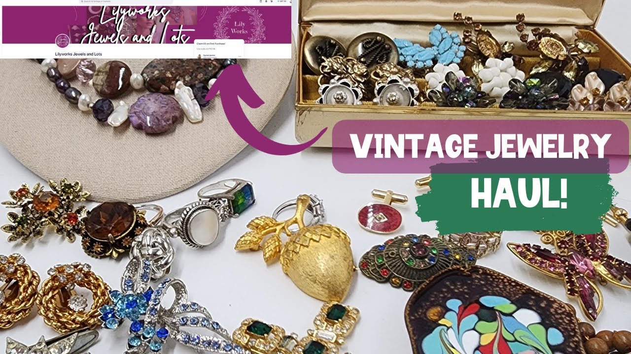 ОГРОМНАЯ коллекция сверкающих винтажных украшений от Hobe, Sterling, Givenchy, GOLD?! Lilyworks J...