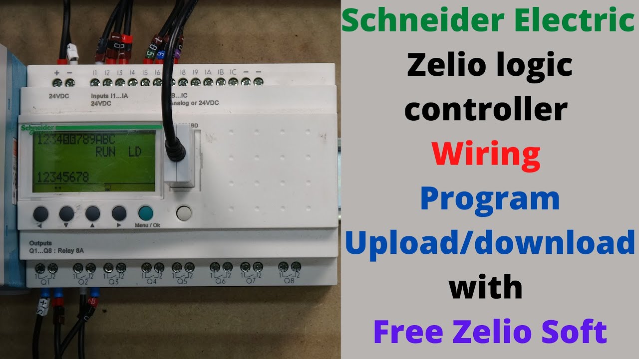 Подключение логического контроллера Zelio от Schneider Electric, загрузка/выгрузка программы с по...