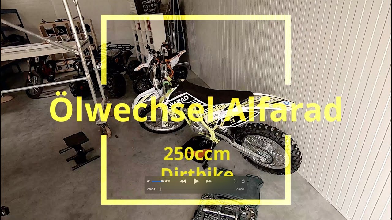 Ölwechsel Alfarad 250ccm Dirtbike 4Takt ZS167FMM Motor Ölfilter Motocross Oil Change