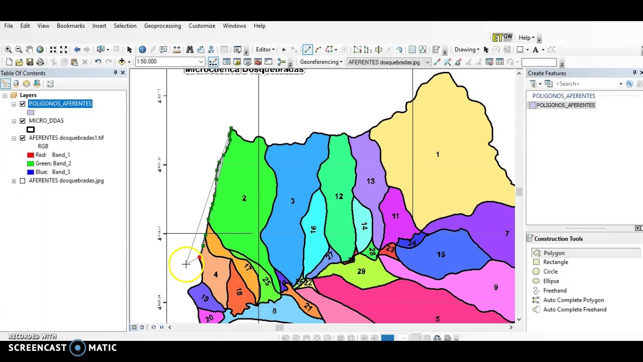 Crear shapefile de polígonos en ArcGIS