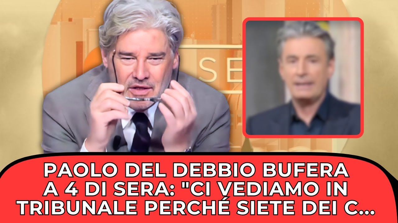 “Ci vediamo in tribunale”. Paolo Del Debbio, caos in studio ⤵️⤵️