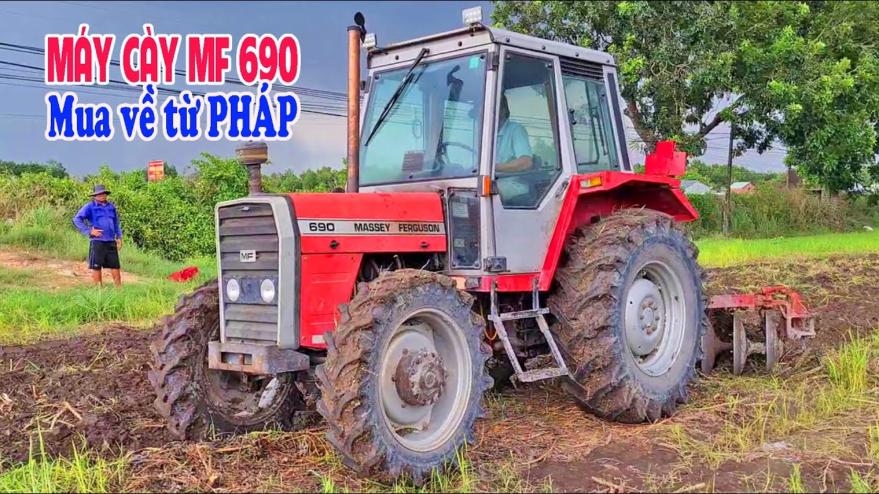 Máy cày Turbo mua bãi 4 năm Massey Ferguson 690 cày chảo tốc độ | MF Tractor, LADY