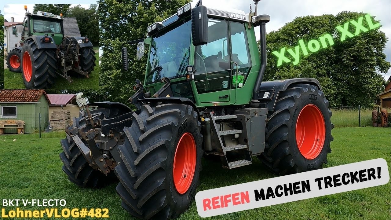 LohnerVLOG#482 Neue BKT V-FLECTO in XXL für den Fendt Xylon 524 710 u.600 I Hydrauliköltank tauschen