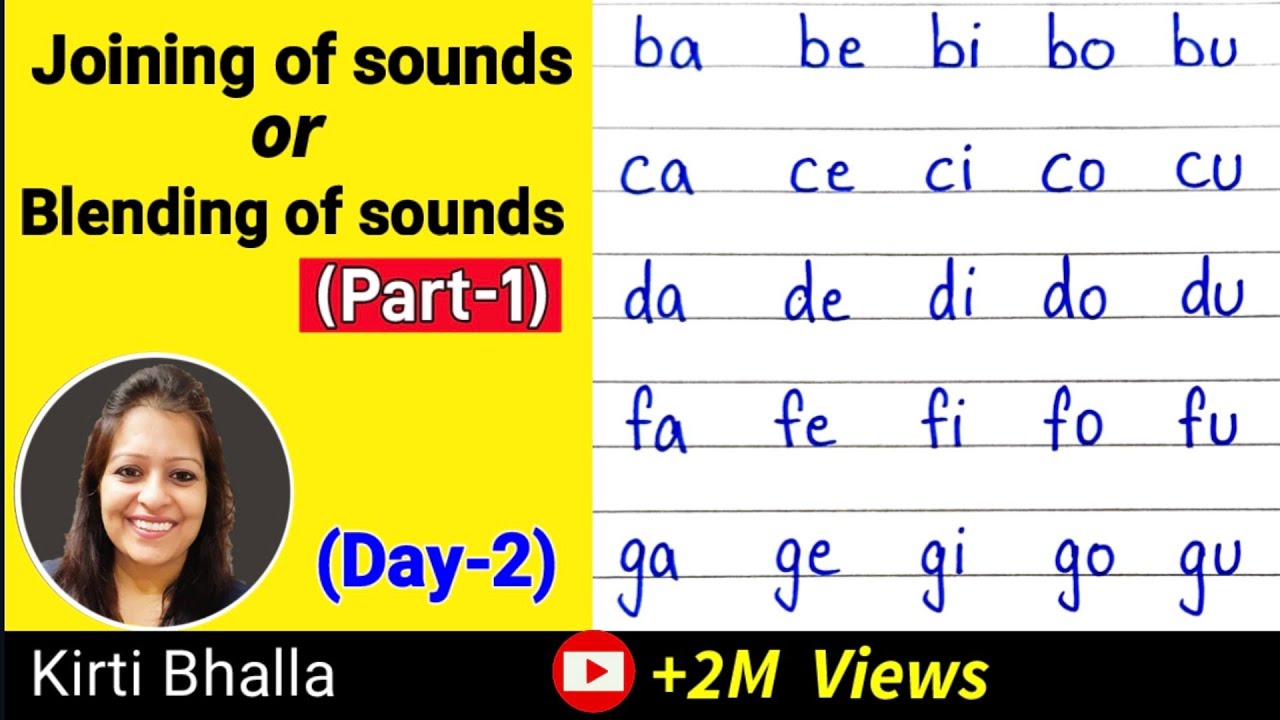(Day-2) Joining or Blending of sounds with short vowel sound (Part-1) | How to read