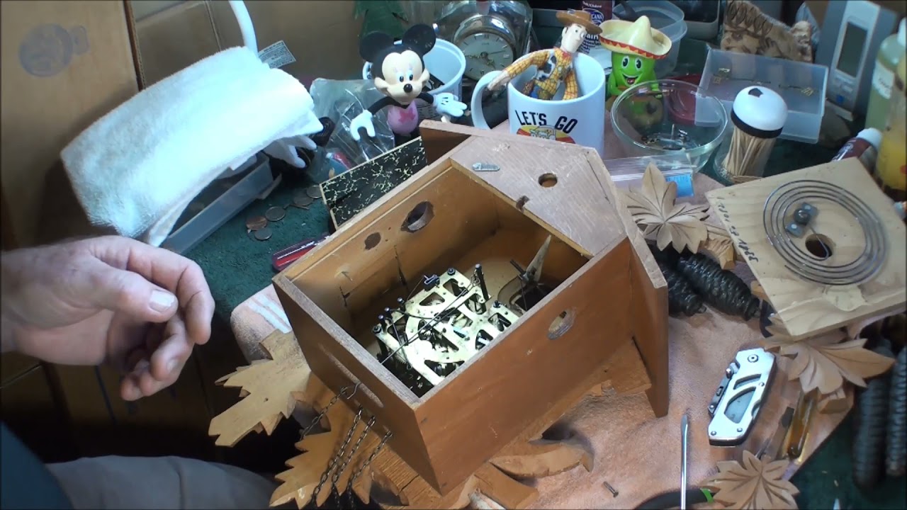 Repairing and Cleaning a Dusty Cuckoo Clock