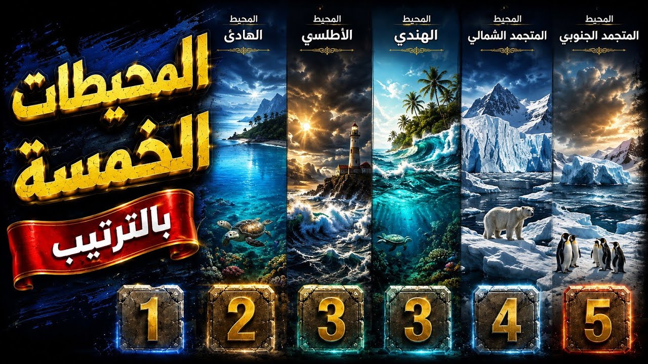 المحيطات في العالم ( ماهو اكبر محيط في العالم ؟ ما هو اصغر محيط في العالم ؟ ) !