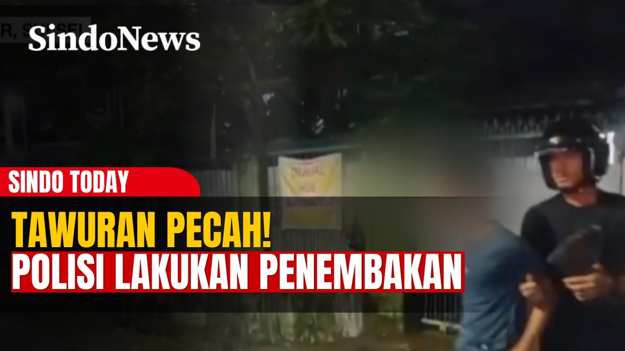 Tawuran Pemuda vs Geng Motor di Makassar, Polisi Lepaskan Tembakan Peringatan | Sindo Today 16/02