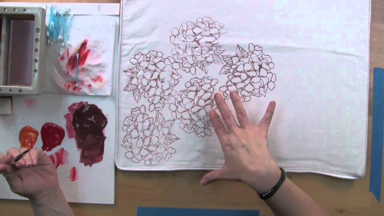 Jumbo Cling Stamping on Fabric