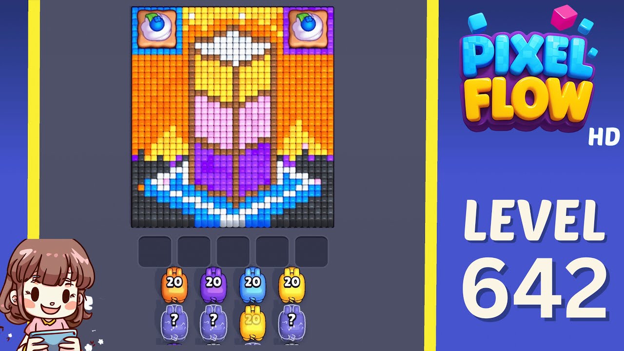Pixel Flow Level 642 Solution Walkthrough
