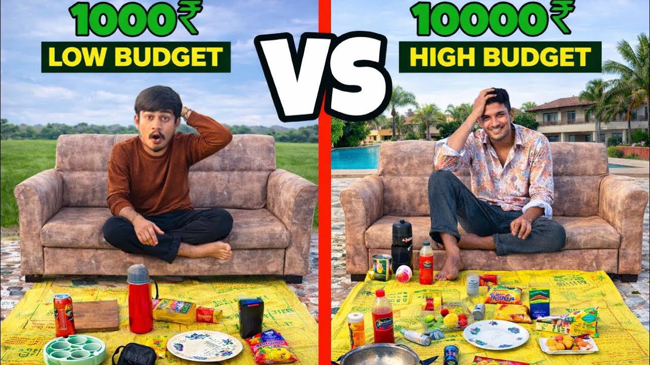 LOW Budget vs HIGH Budget Sofa - :Overnight Survival Challenge