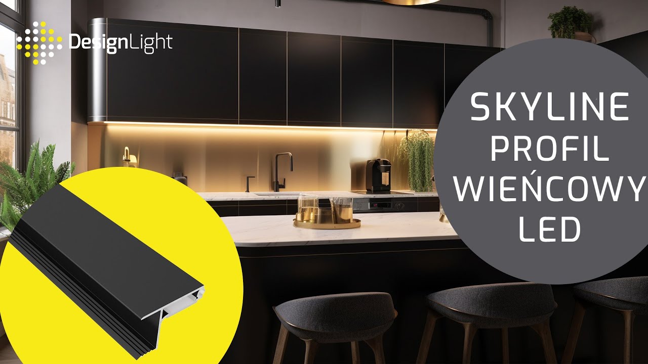Aluminiowy profil wieńcowy LED SKYLINE - NOWY KOLOR - Design Light #designlight