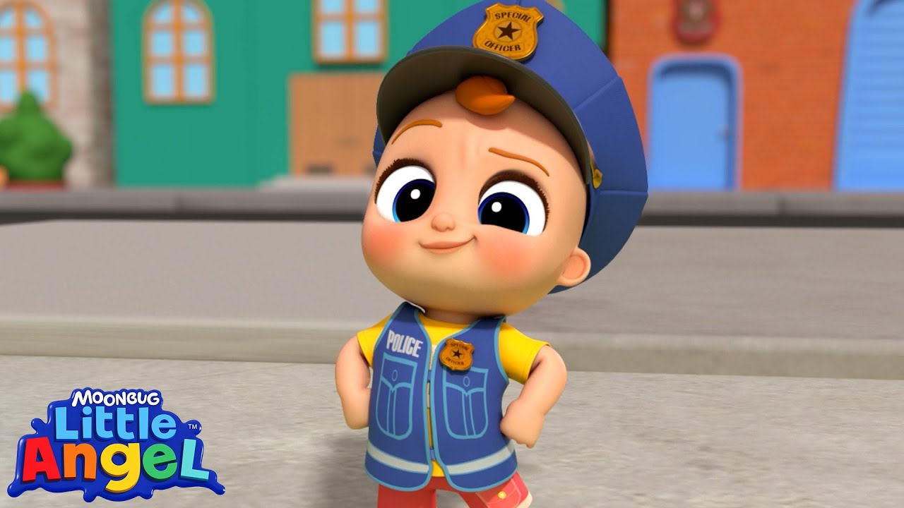 Baby Police Officer! 🚓  Little Angel |  Nursery Rhymes