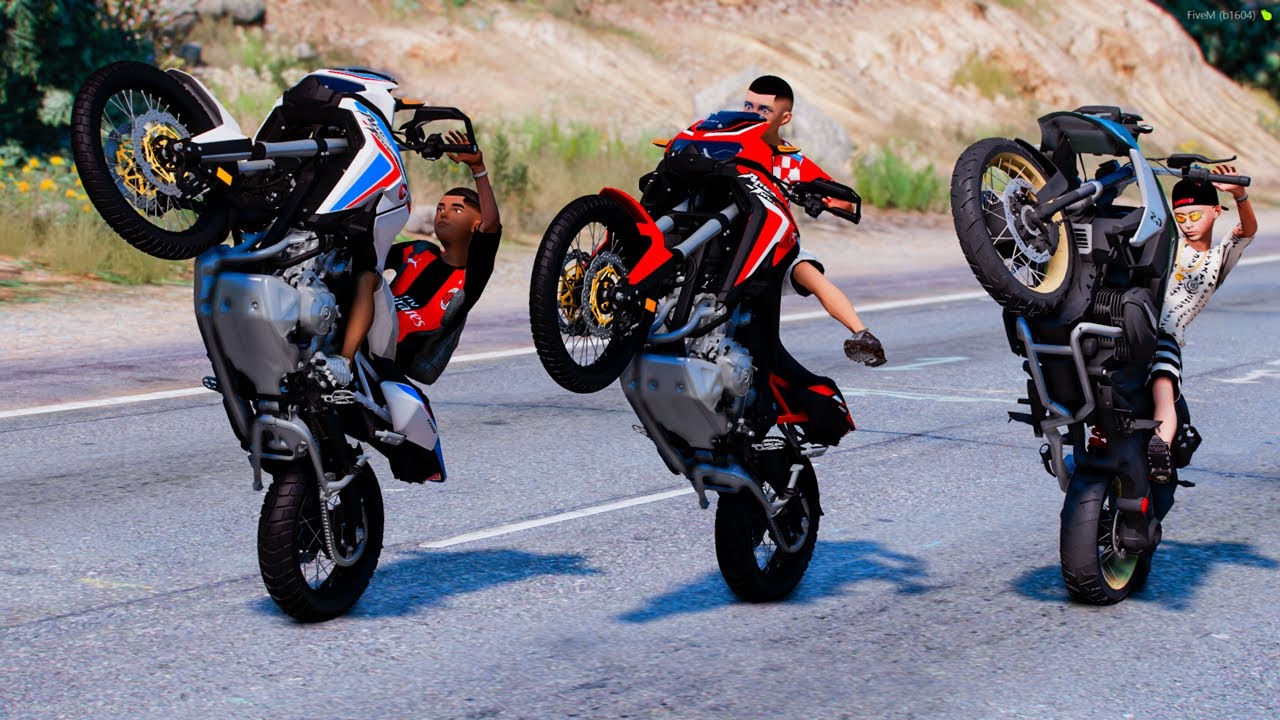 GTA 5 VIDA REAL: FUI NA RUA DO GRAU COM MEUS AMIGOS DE MOTO