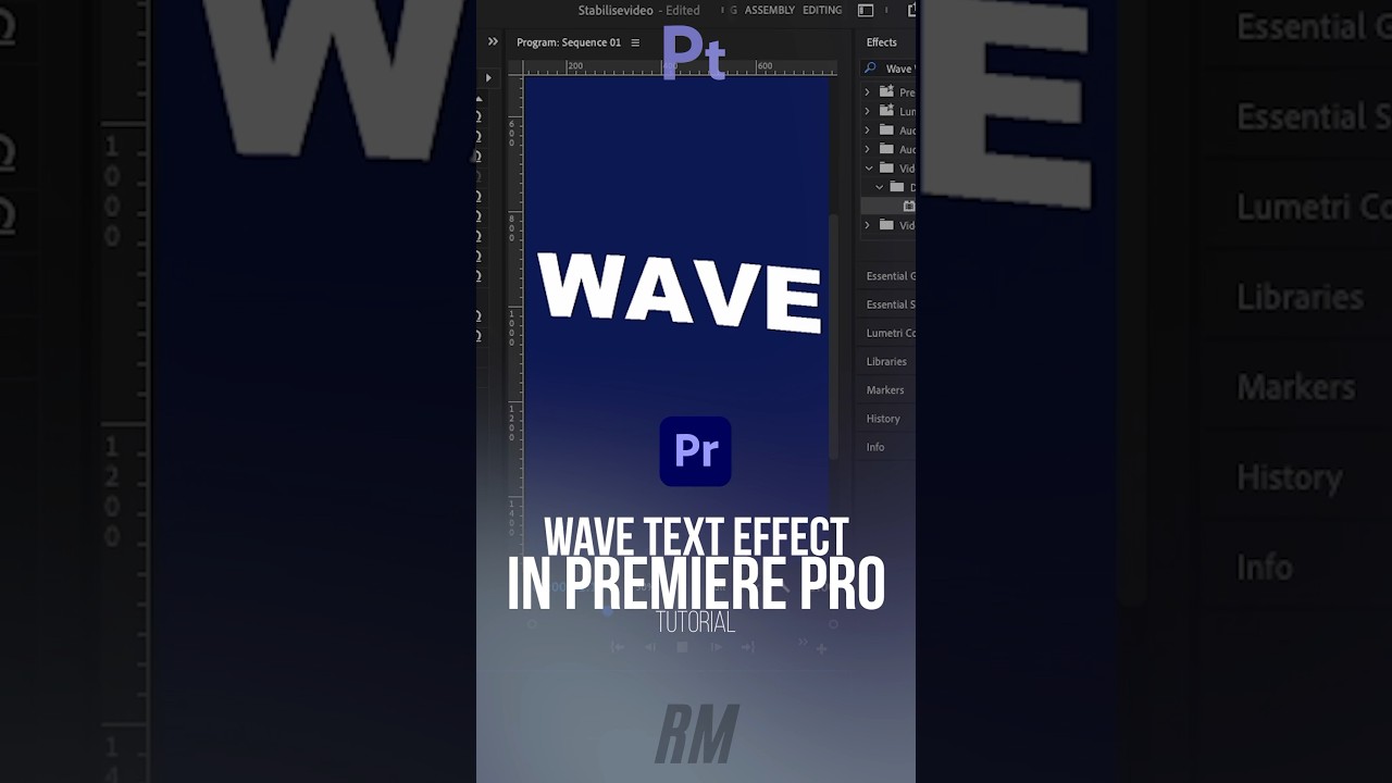 Wavy Text Effect in Premiere Pro Tutorial  #premiereprotutorial