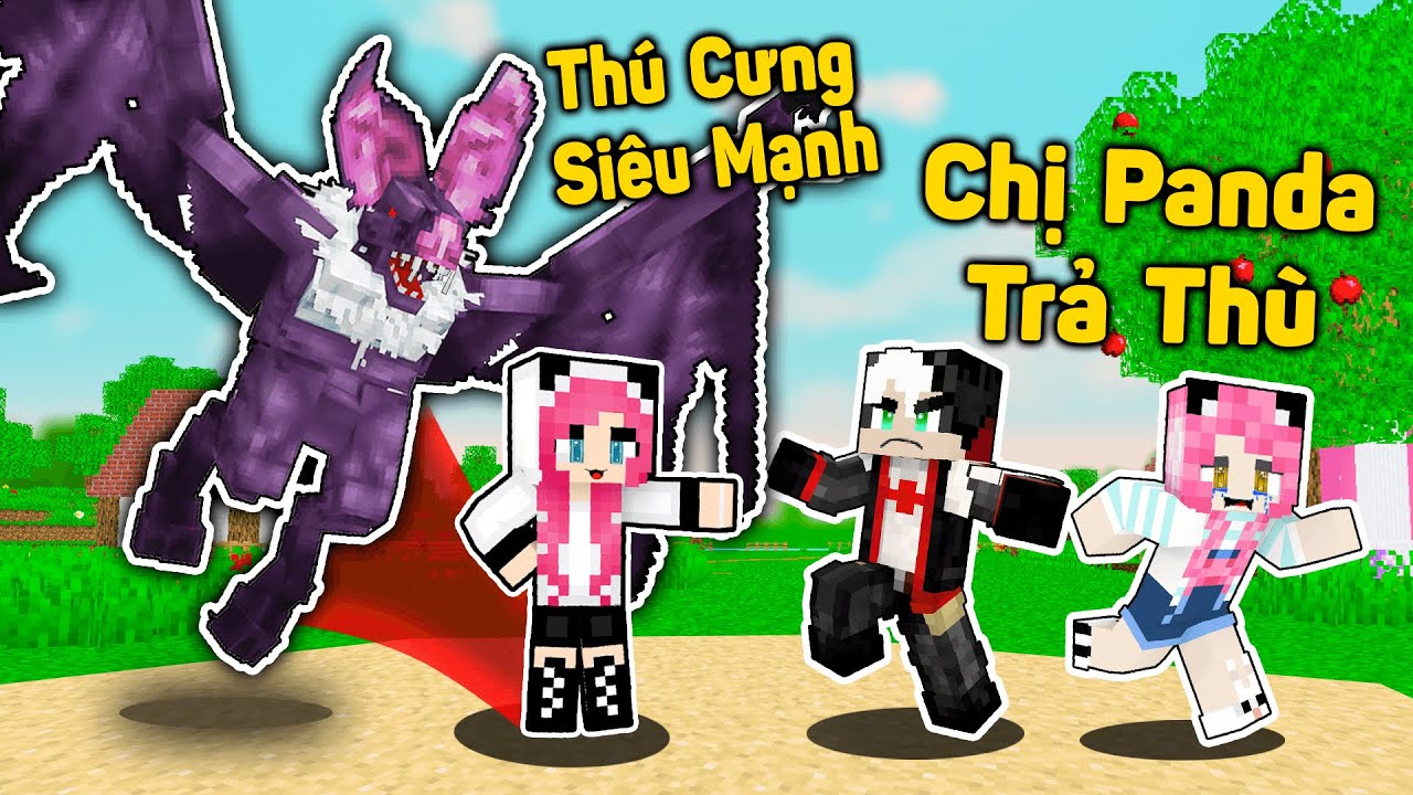 MỀU THỬ THÁCH TIÊU DIỆT THÚ CƯNG CỦA CHỊ PANDA TRONG MINECRAFT*REDHOOD BỊ PANDA TROLL BẰNG DƠI QUỶ