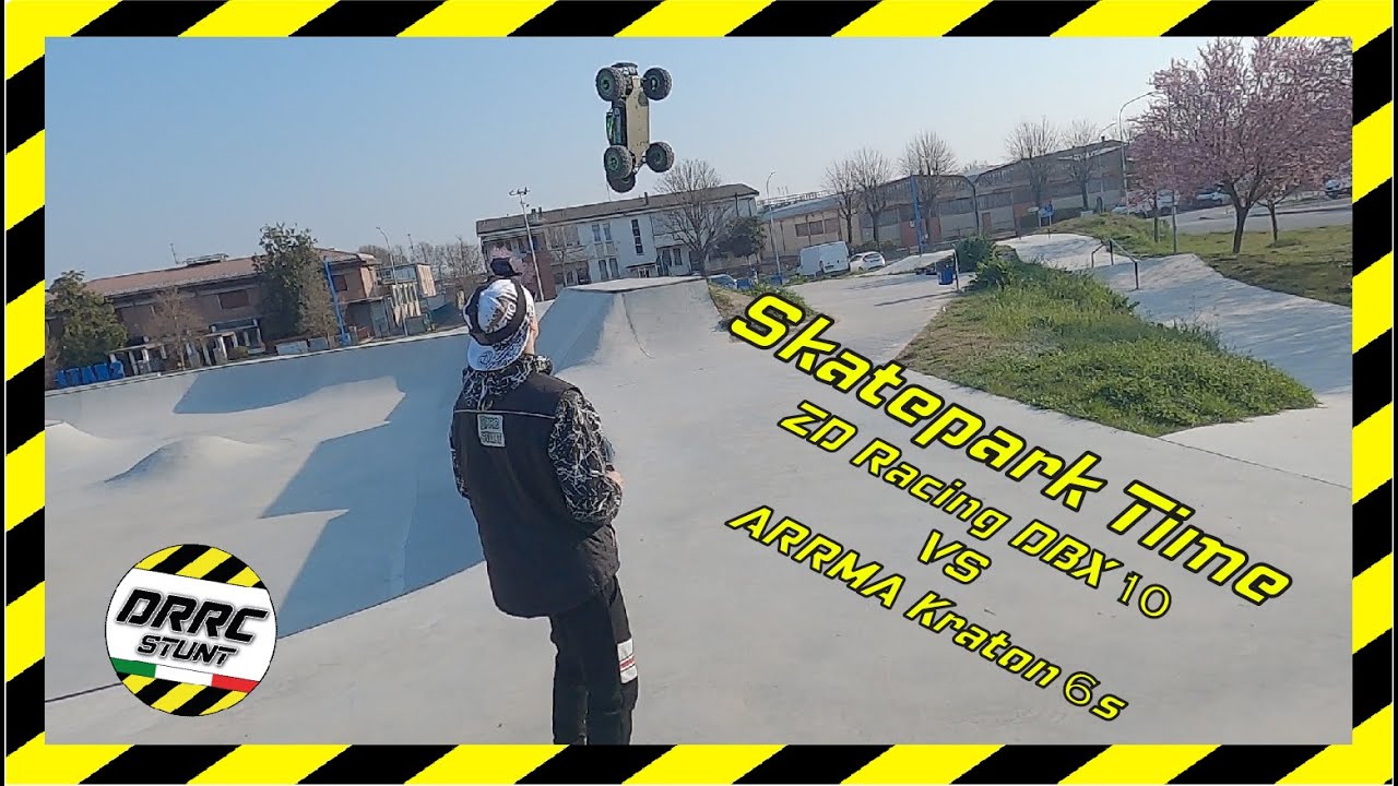 ZD Racing DBX 10 e Arrma Kraton 6s at the Skatepark ( DRRC Stunt )